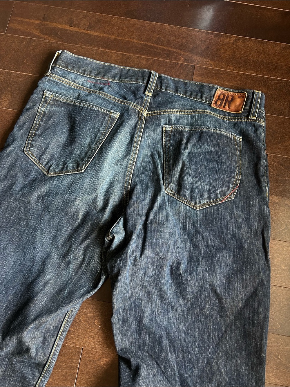 y2k Banana Republic Denim Men's Straight Leg Bootcut Style Jeans Dark Wash - Picture 7 of 7